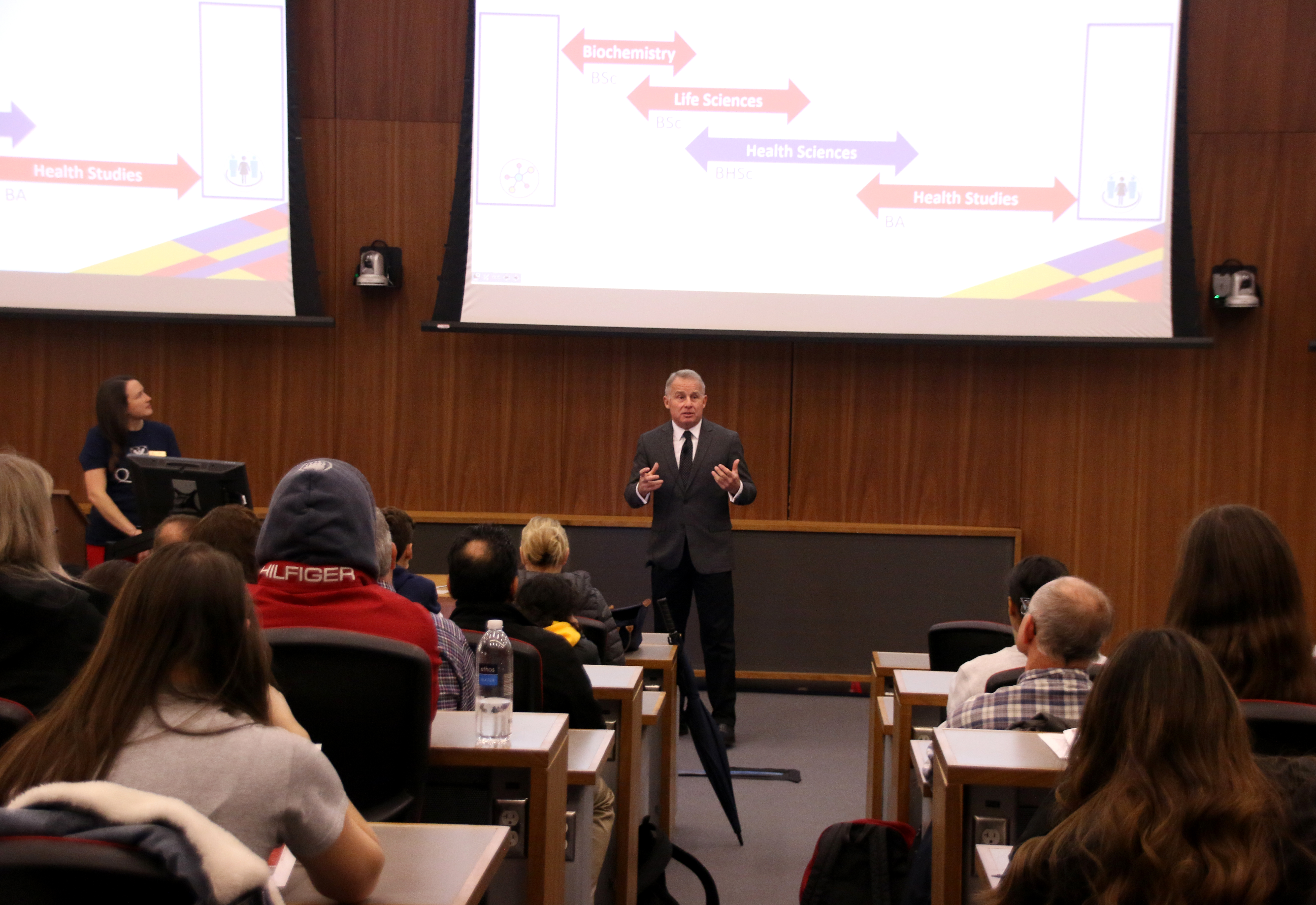 Dr. Michael Adams speaking to classroom