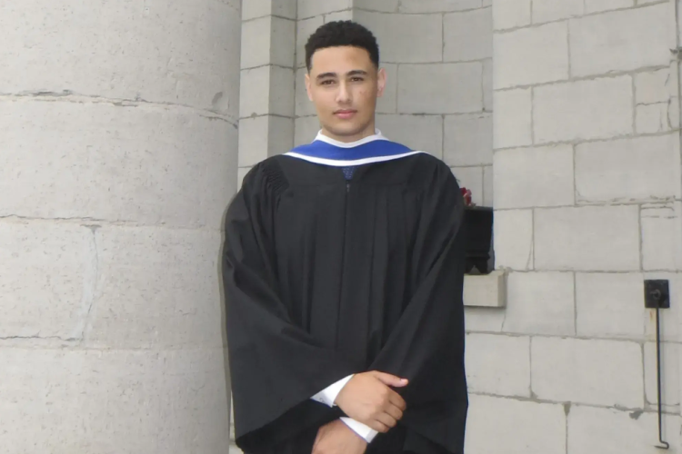 Adham El Sherbini at his Queen's graduation in 2024.